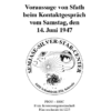 Voraussage von Sfath beim Kontaktgespräch vom Samstag, den 14. Juni 1947