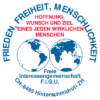 "Aufkleber" Frieden, Freiheit, Menschlichkeit