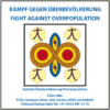 "Aufkleber 12x12 cm" Kampf gegen Überbevölkerung / Fight against Overpopulation