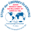 "Aufkleber" Stopp der Überbevölkerung