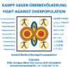 "Aufkleber 13x9 cm" Kampf gegen Überbevölkerung / Fight against Overpopulation